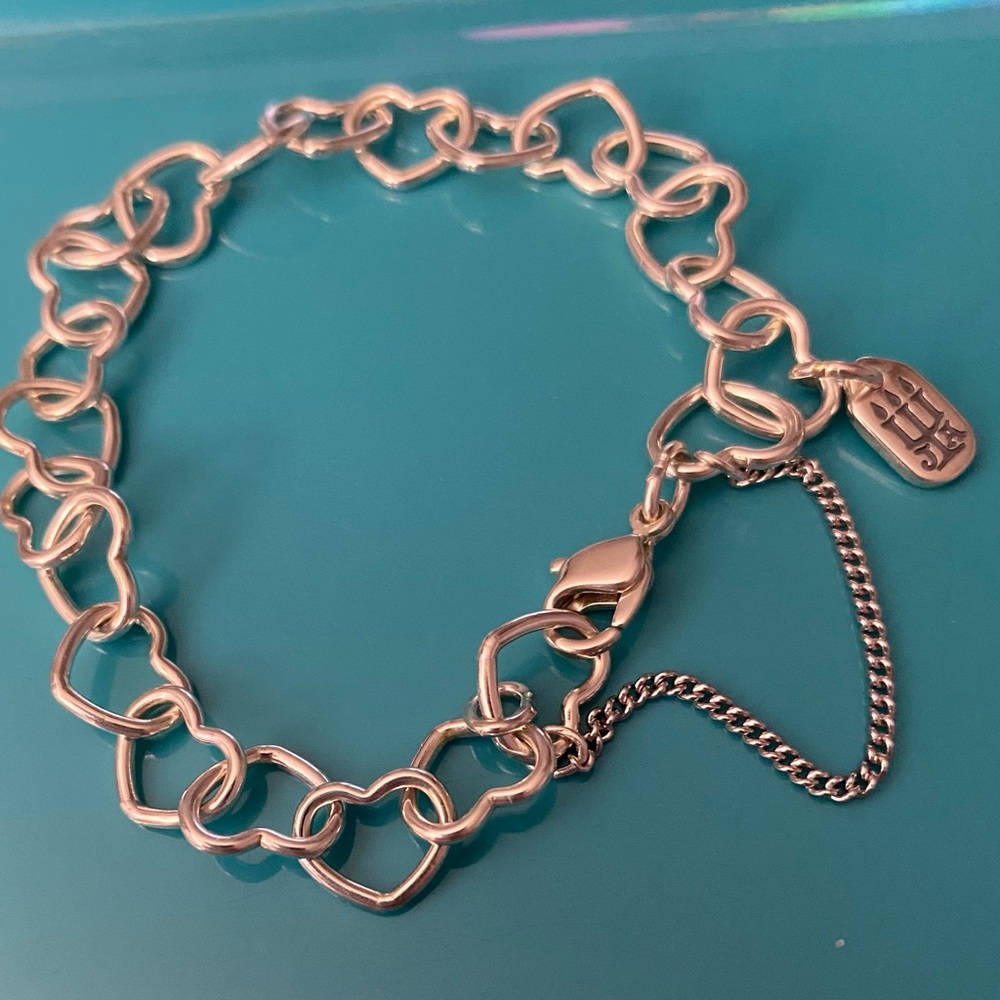 James Avery Silver Heart Chain Bracelet